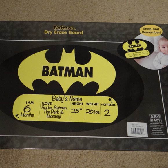 DC Comics Batman Baby Stages Dry Erase Board w/Marker NIB - Picture 3 of 3
